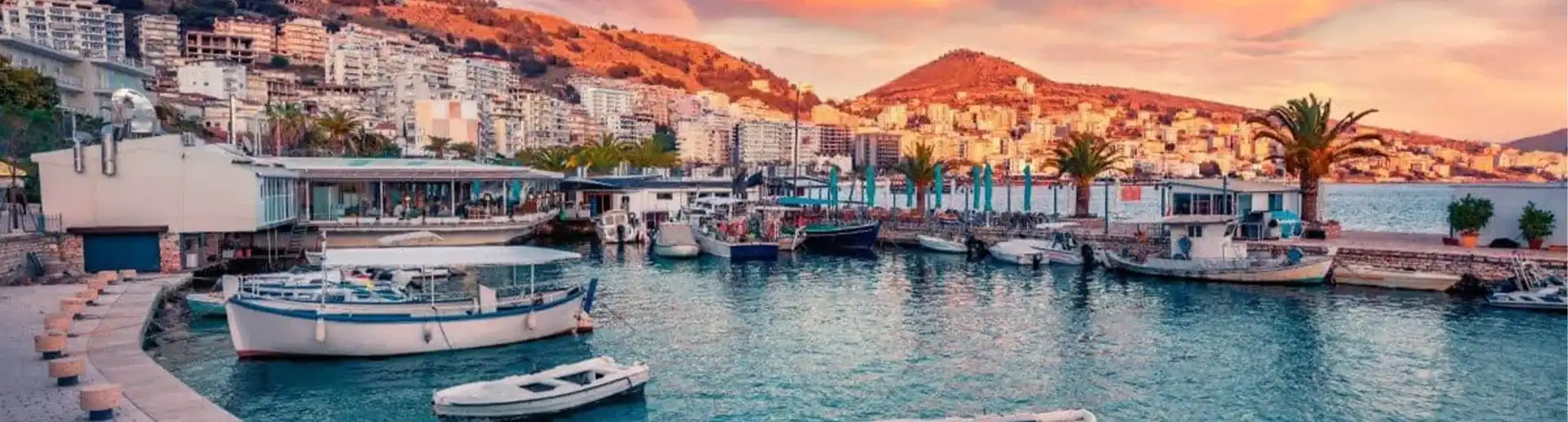 colorful fishing boats saranda